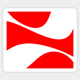 Abstract - red and white. Sticker